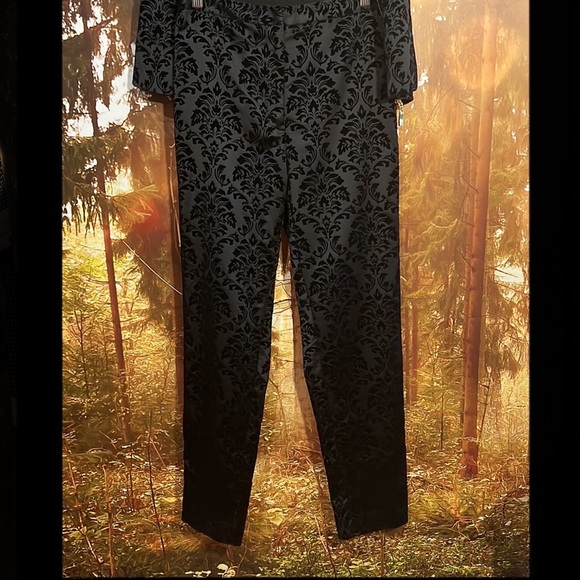 Julie Brown NYC bowtie black damask tuxedo pant 2-NWT - Picture 2 of 11